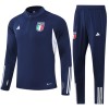 Italia Quarter Zip Navy Version Tute Felpe da Allenamento 2023-24 per Uomo